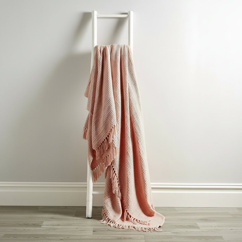OLIVIA ROCCO Pure Indian Cotton Handwoven Throw Honeycomb Blanket 10 Colours Throw emmy-jane-boutique.myshopify.com
