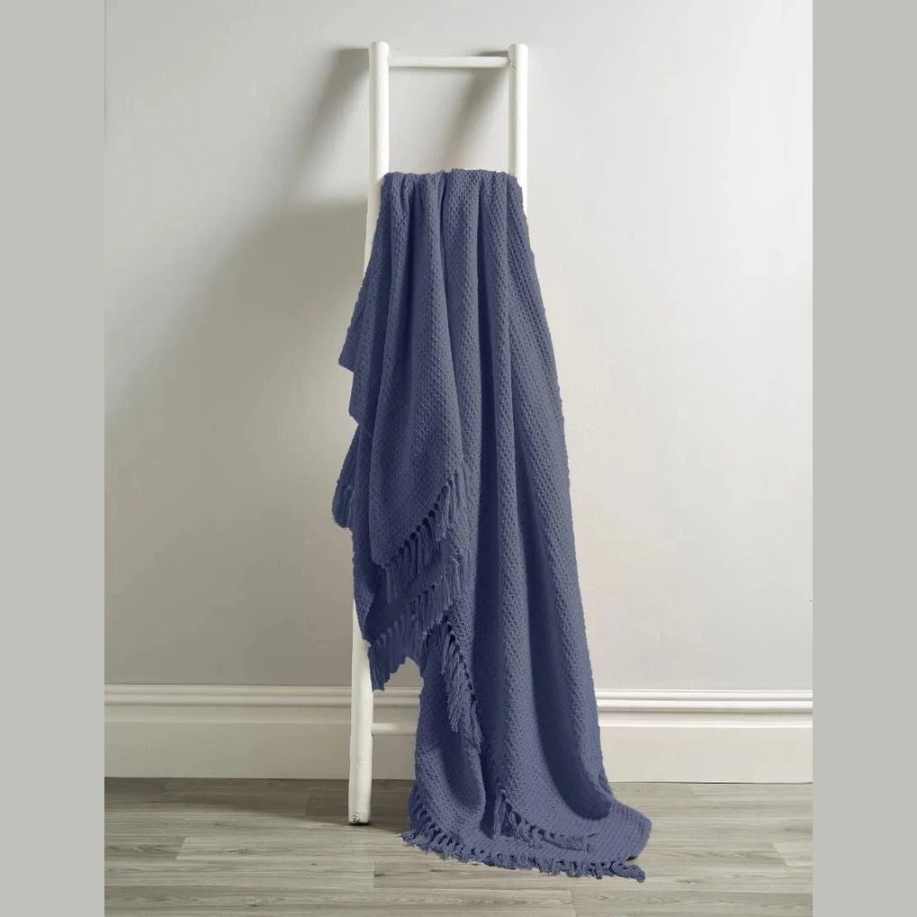 OLIVIA ROCCO Pure Indian Cotton Handwoven Throw Honeycomb Blanket 10 Colours Throw emmy-jane-boutique.myshopify.com