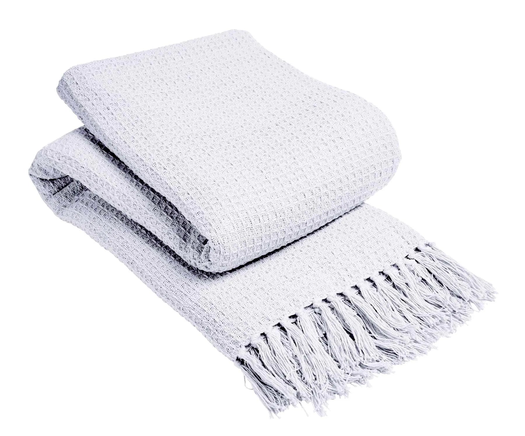 OLIVIA ROCCO Pure Indian Cotton Handwoven Throw Honeycomb Blanket 10 Colours Throw emmy-jane-boutique.myshopify.com