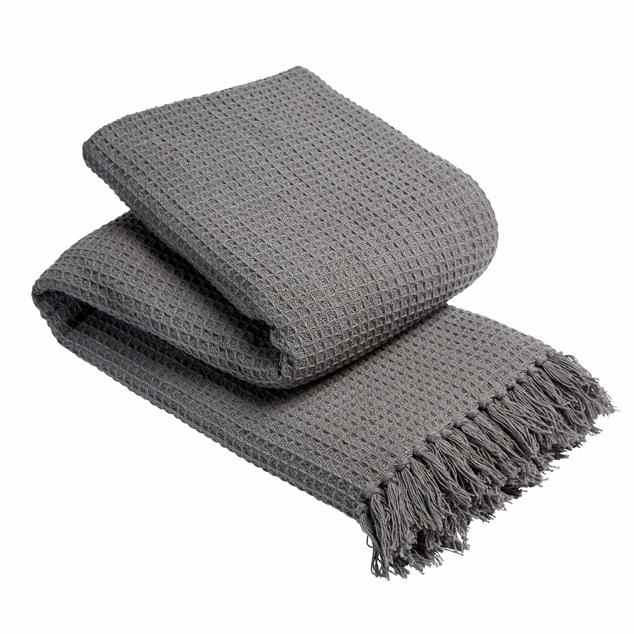 OLIVIA ROCCO Pure Indian Cotton Handwoven Throw Honeycomb Blanket 10 Colours Throw emmy-jane-boutique.myshopify.com