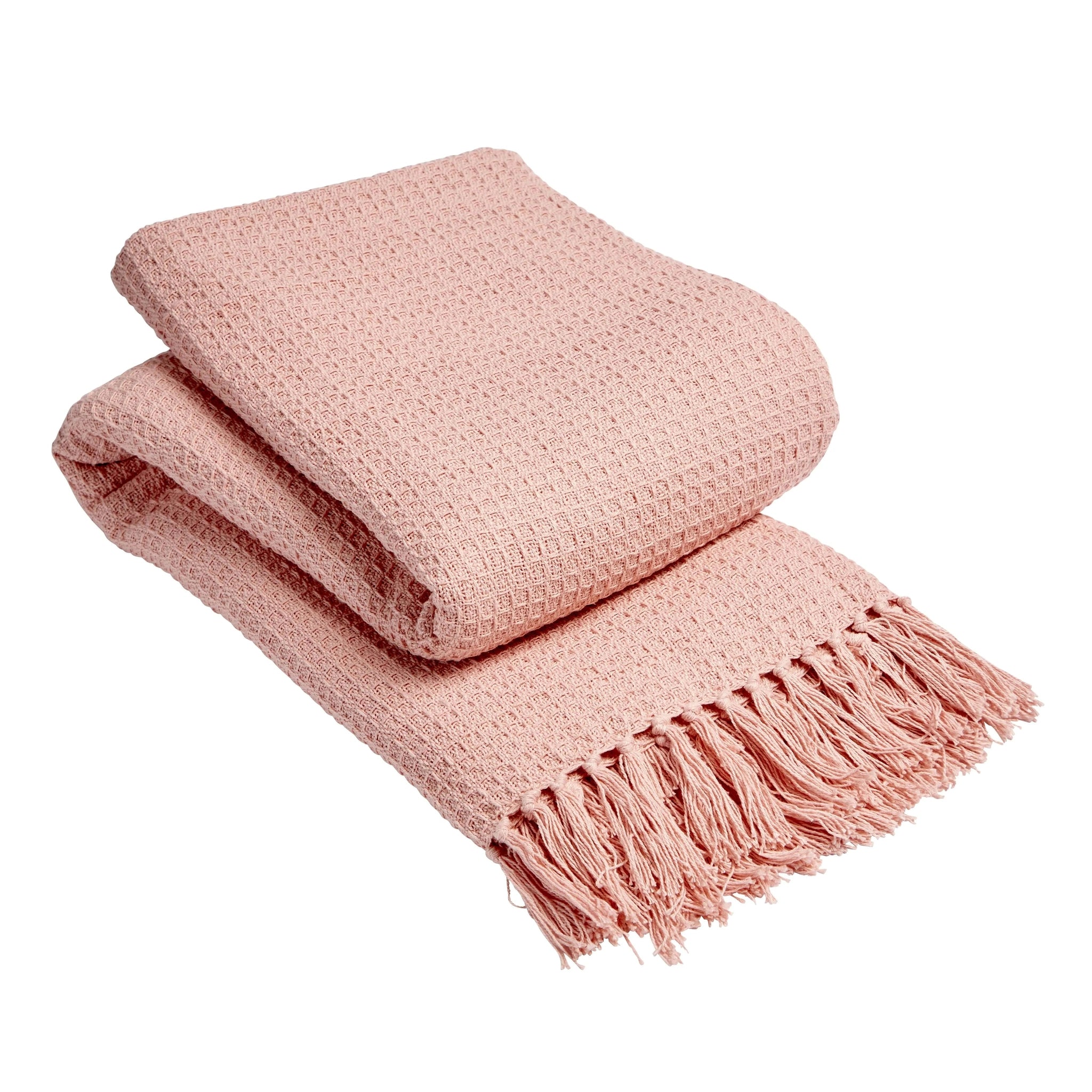 OLIVIA ROCCO Pure Indian Cotton Handwoven Throw Honeycomb Blanket 10 Colours Throw emmy-jane-boutique.myshopify.com