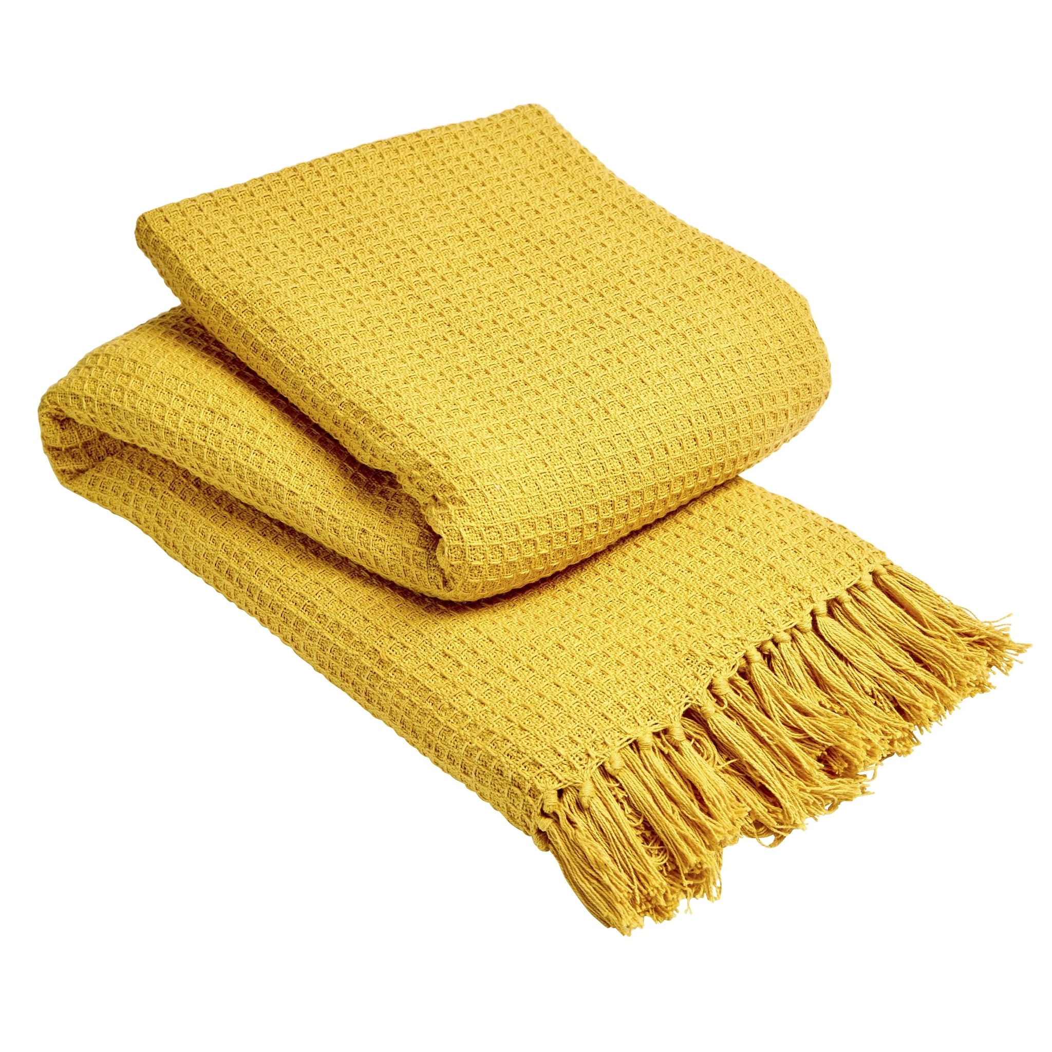 OLIVIA ROCCO Pure Indian Cotton Handwoven Throw Honeycomb Blanket 10 Colours Throw emmy-jane-boutique.myshopify.com