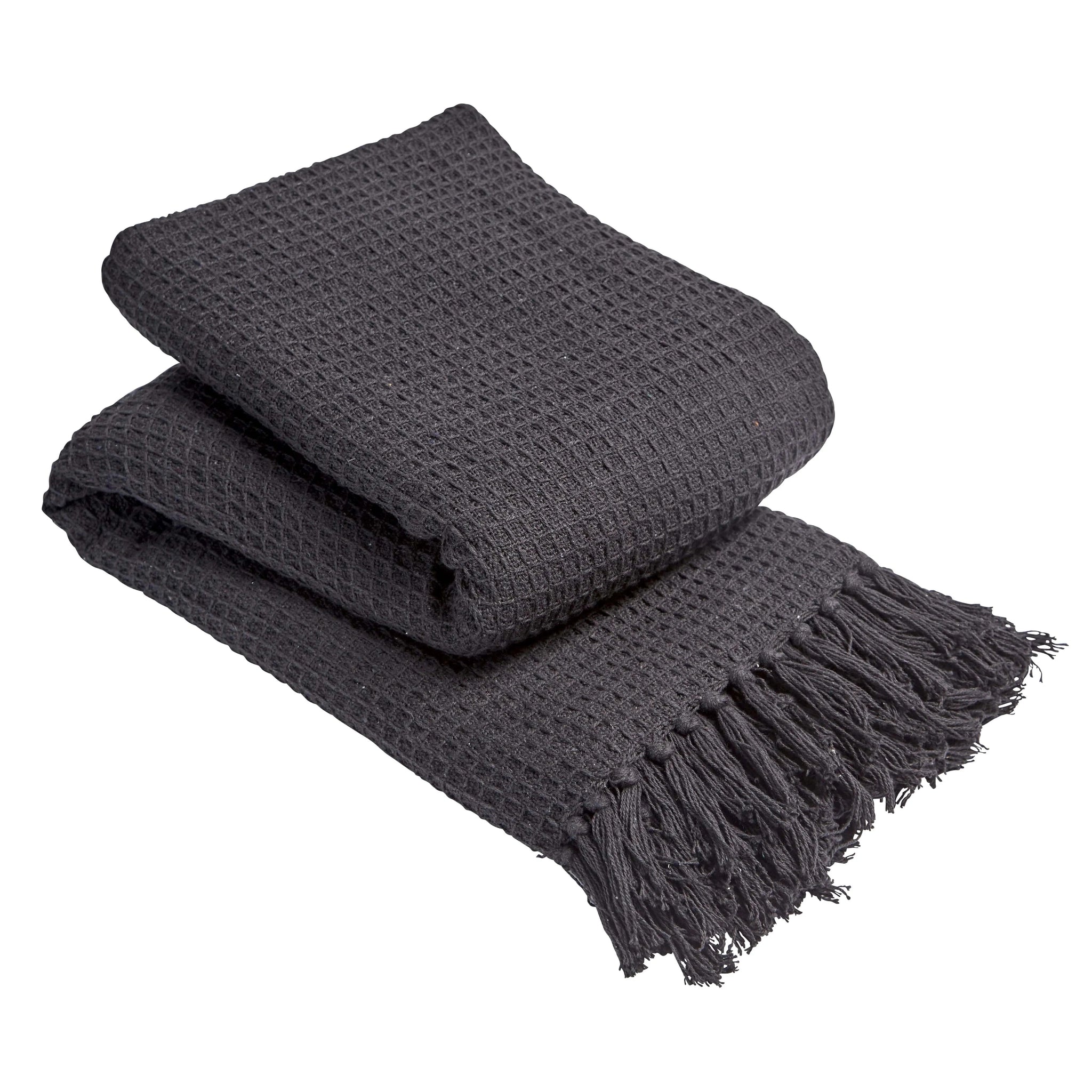 OLIVIA ROCCO Pure Indian Cotton Handwoven Throw Honeycomb Blanket 10 Colours Throw emmy-jane-boutique.myshopify.com