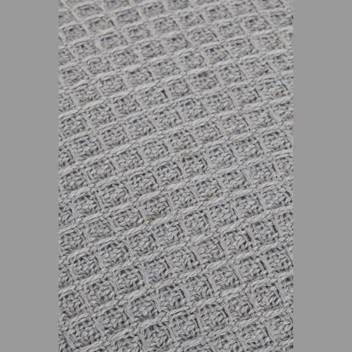 OLIVIA ROCCO Lisbon Pure Indian Cotton Handwoven Honeycomb Cushion Cover Grey
