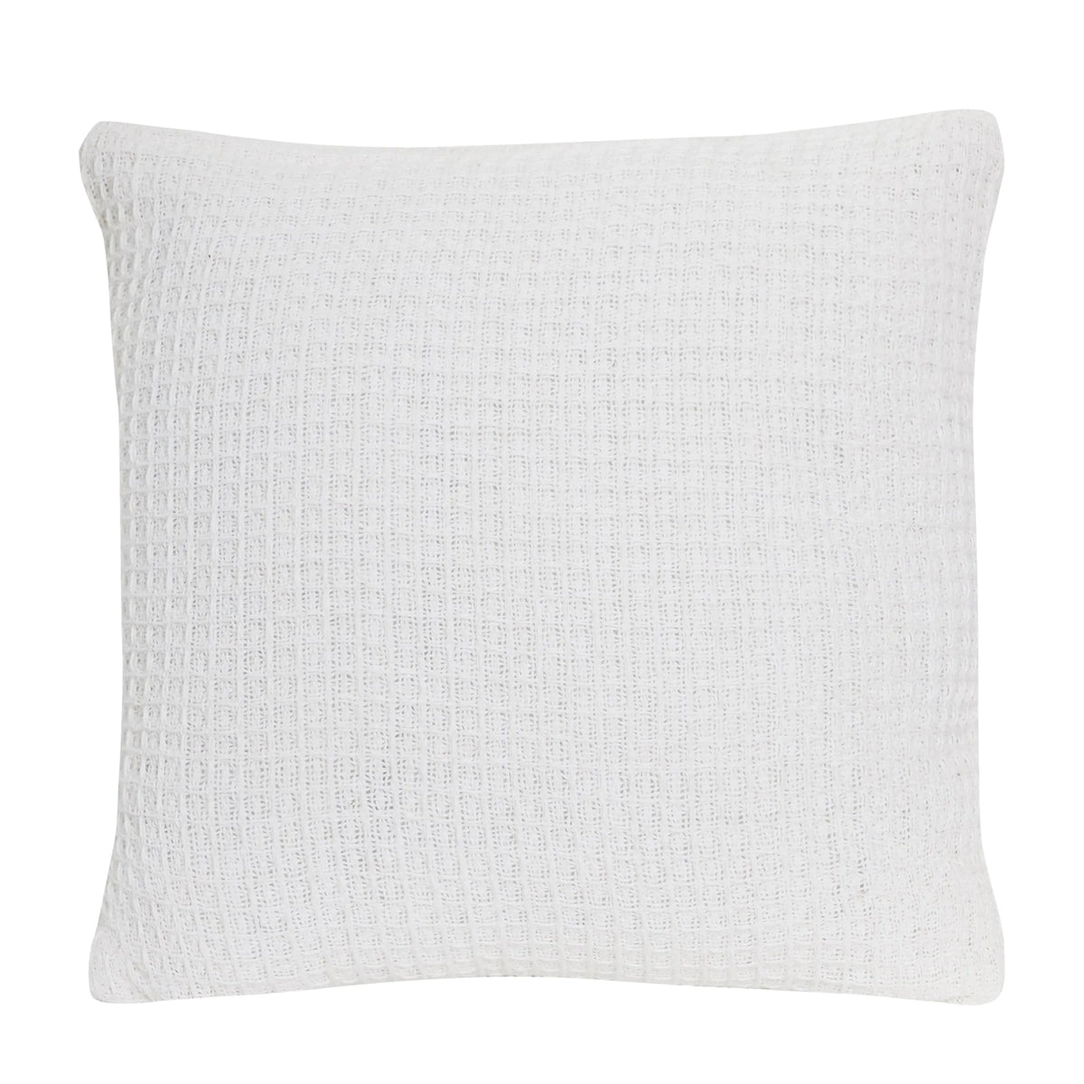 White textured pillow on a white background