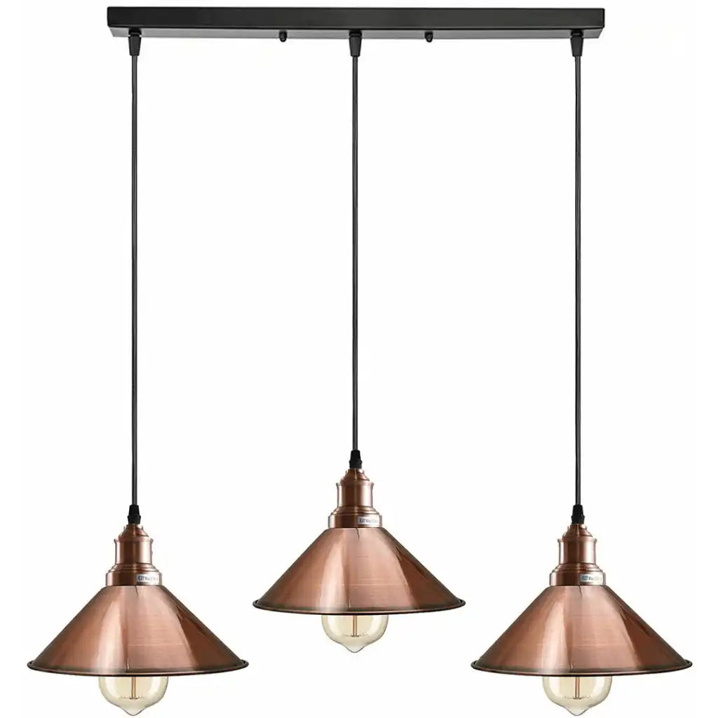 LEDSone Industrial Pendant Light with 3 Heads Cone Style Chandelier Home & Garden > Lighting > Lighting Fixtures > Ceiling Light Fixtures > Ceiling Lights > Metal Ceiling Lights > Pendant Lights emmy-jane-boutique.myshopify.com