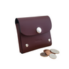Handmade Leather Simple Coin Purse - Marsala Red-1