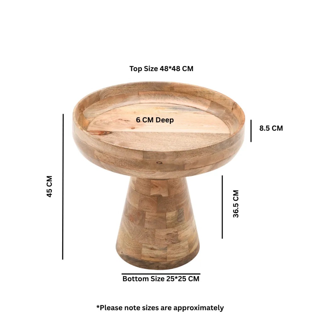 Verty Furniture Wooden Accent Table - Merlin Mango Wood Bedside / End Table Furniture > Tables > Accent Tables > Wooden Display Tables > Small Wooden Table > Merlin Mango Wood Bedside / End Table emmy-jane-boutique.myshopify.com