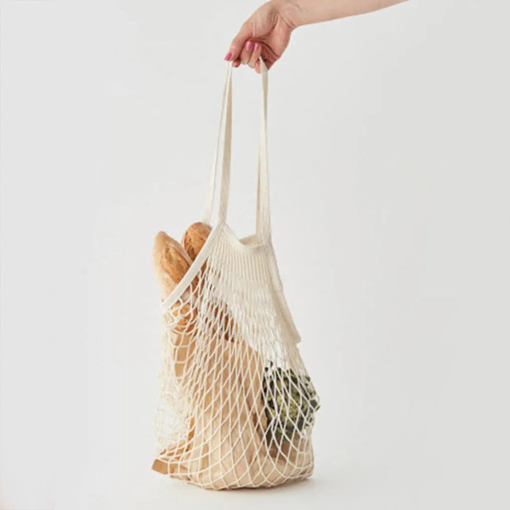 AWEarth AW Earth - Pure Cotton Mesh Bag - Natural Denim Blue Pink or Black Apparel & Accessories > Handbags, Wallets & Cases > Shopper Bags > Pure Cotton Mesh Bags emmy-jane-boutique.myshopify.com