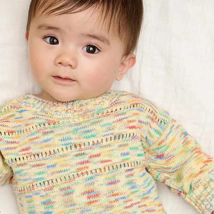 Rainbow knitted baby jumper