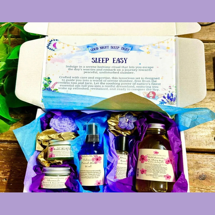 LoveHerbsOnTheHill Gifts for Sleep - Sleep Easy Box Set - Better Sleep Gift Set Health & Beauty > Personal Care > Cosmetics > Bath & Body Gift Baskets > Bath and Body Sets > Gifts for Sleep > Sleep Easy Box Set > Better Sleep Gift Set emmy-jane-boutique.myshopify.com