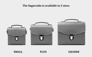 Handmade Leather Sugarcube Handbag - Purple-3