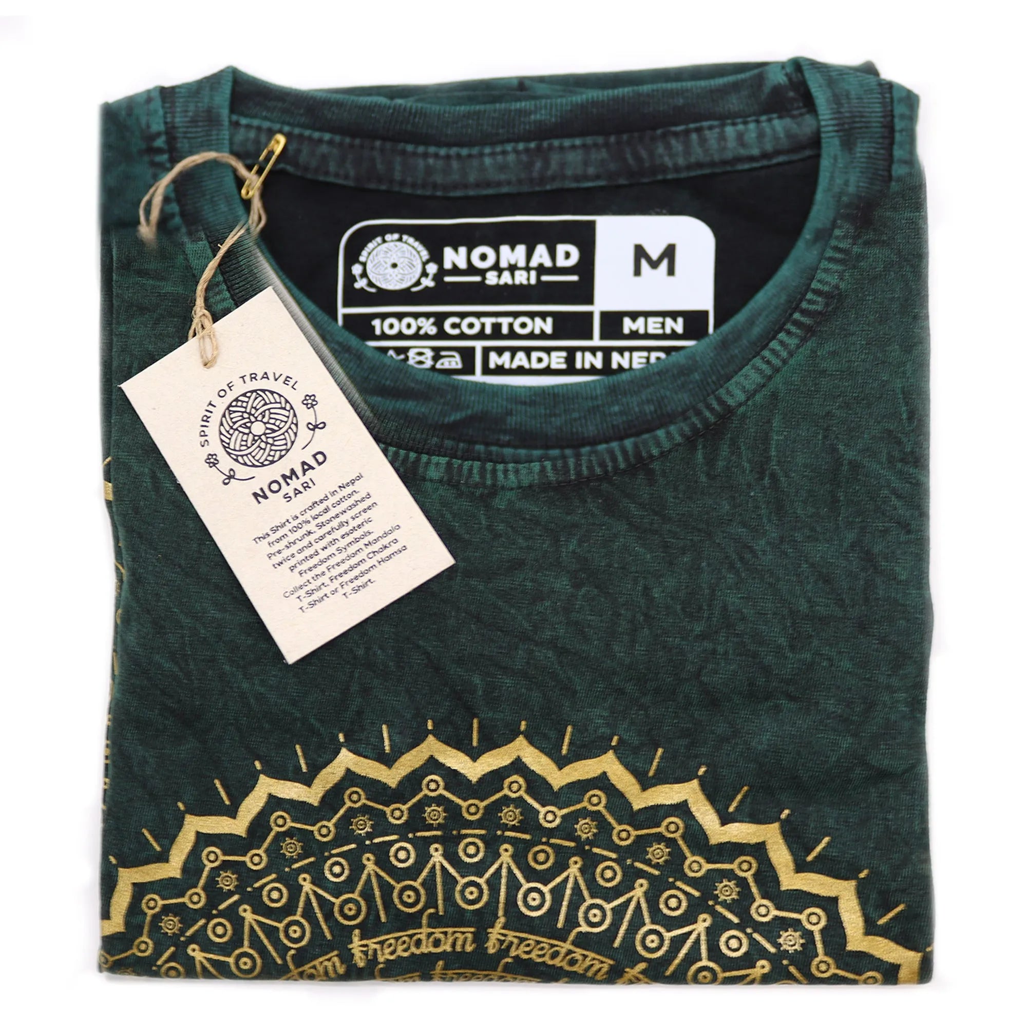 Nomad Sari Stonewashed Handmade Nomad Sari Tees Cotton T-Shirts Clothing & Accessories > Clothing > Shirts & Tops > Unisex Cotton T-Shirts > Stonewashed Cotton T-Shirts > Unisex T Shirts > Handmade T-Shirts > Nomad Sari Tees emmy-jane-boutique.myshopify.com