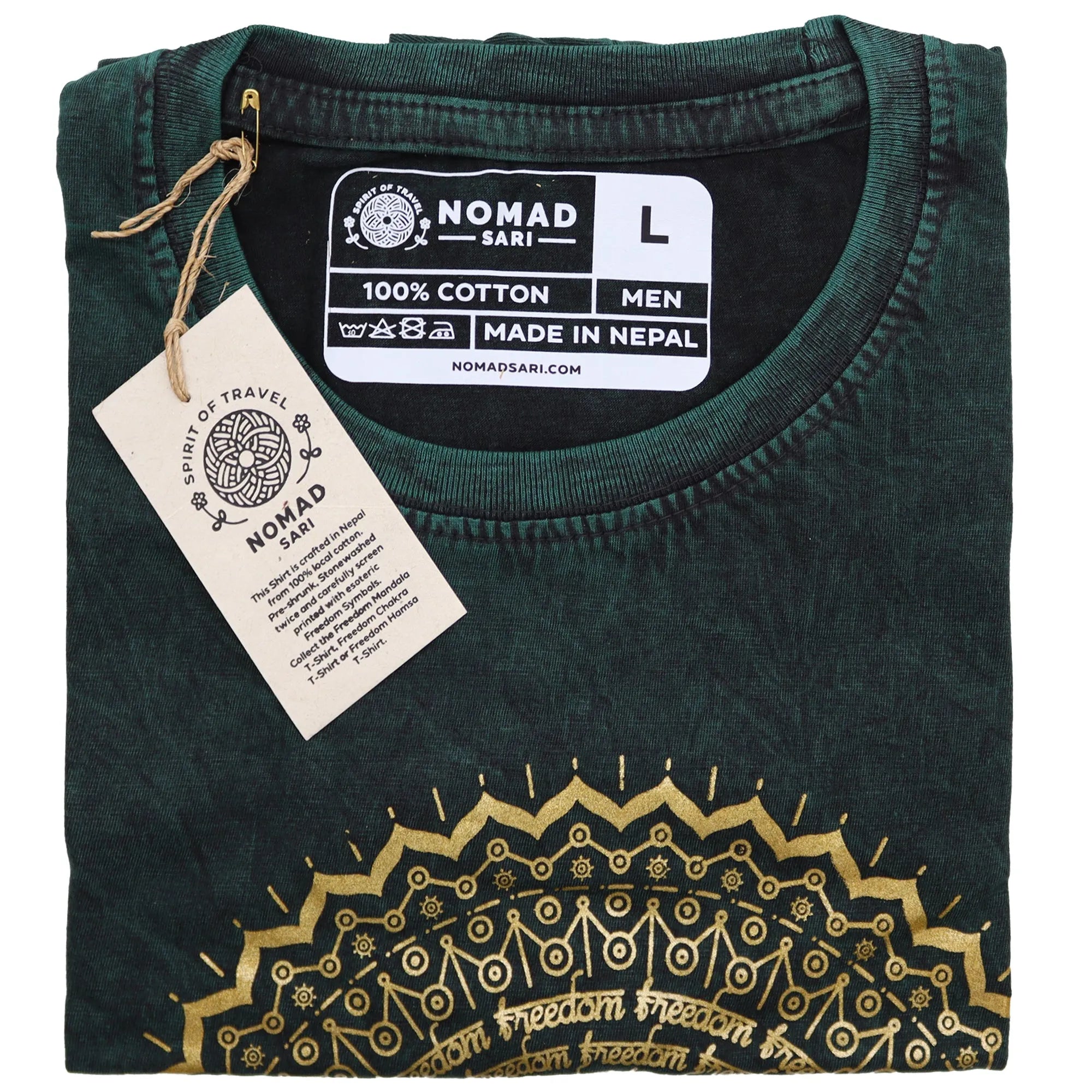 Nomad Sari Stonewashed Handmade Nomad Sari Tees Cotton T-Shirts Clothing & Accessories > Clothing > Shirts & Tops > Unisex Cotton T-Shirts > Stonewashed Cotton T-Shirts > Unisex T Shirts > Handmade T-Shirts > Nomad Sari Tees emmy-jane-boutique.myshopify.com