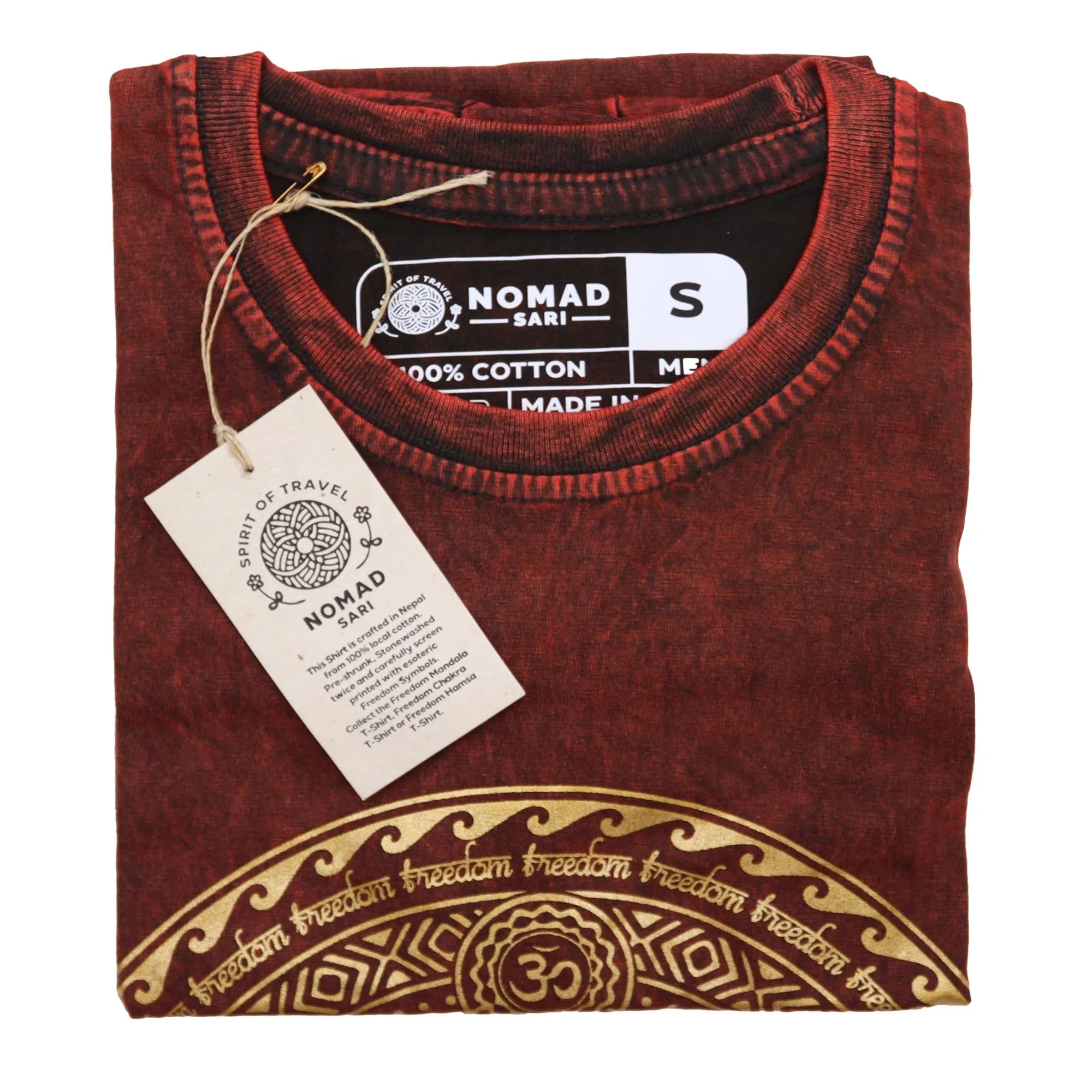 Nomad Sari Stonewashed Handmade Nomad Sari Tees Cotton T-Shirts Clothing & Accessories > Clothing > Shirts & Tops > Unisex Cotton T-Shirts > Stonewashed Cotton T-Shirts > Unisex T Shirts > Handmade T-Shirts > Nomad Sari Tees emmy-jane-boutique.myshopify.com