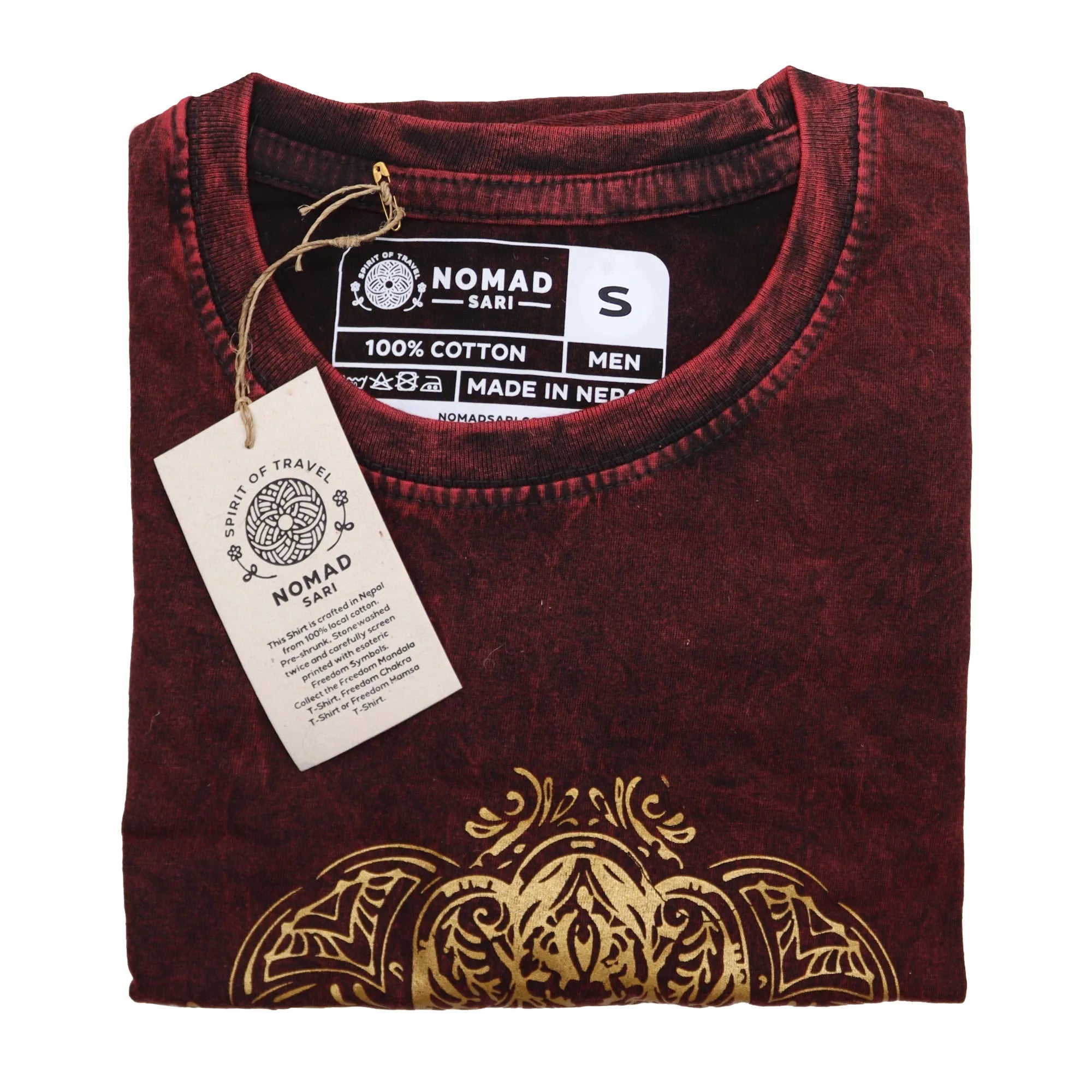 Nomad Sari Stonewashed Handmade Nomad Sari Tees Cotton T-Shirts Clothing & Accessories > Clothing > Shirts & Tops > Unisex Cotton T-Shirts > Stonewashed Cotton T-Shirts > Unisex T Shirts > Handmade T-Shirts > Nomad Sari Tees emmy-jane-boutique.myshopify.com