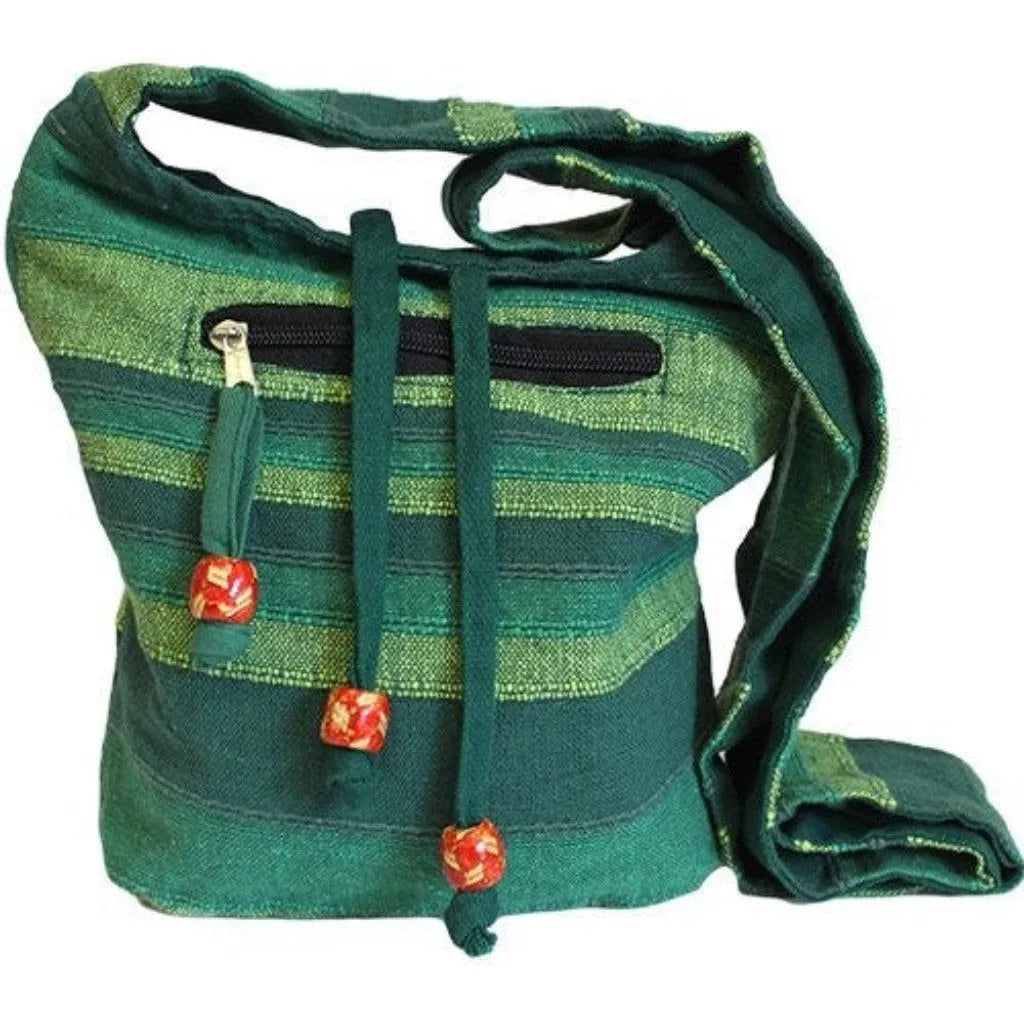 Ancient Wisdom Sling Bag - Indian Cotton Nepal  Stripe - 6 Colours - Fairly Traded Clothing & Accessories > Handbags, Wallets & Cases > Handbags > Indian Cotton Sling Bag emmy-jane-boutique.myshopify.com