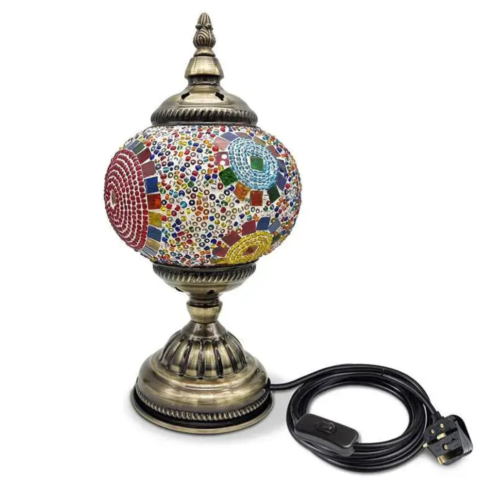 Turkish Moroccan Style Table Lamp Mosaic Glass Bedside Desk Table Lamp~4968-2