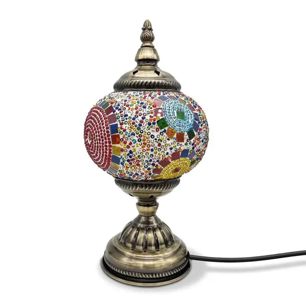 Turkish Moroccan Style Table Lamp Mosaic Glass Bedside Desk Table Lamp~4968-3