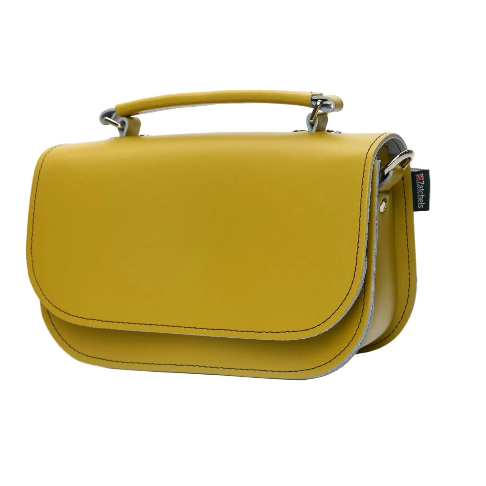 Zatchels Handmade Leather Handbag - Yellow Ochre 3 Way Clutch Bag Clothing & Accessories > Handbags, Wallets & Cases > Handbags > Handmade Handbags > Leather Handbags > Yellow Clutch Bags emmy-jane-boutique.myshopify.com
