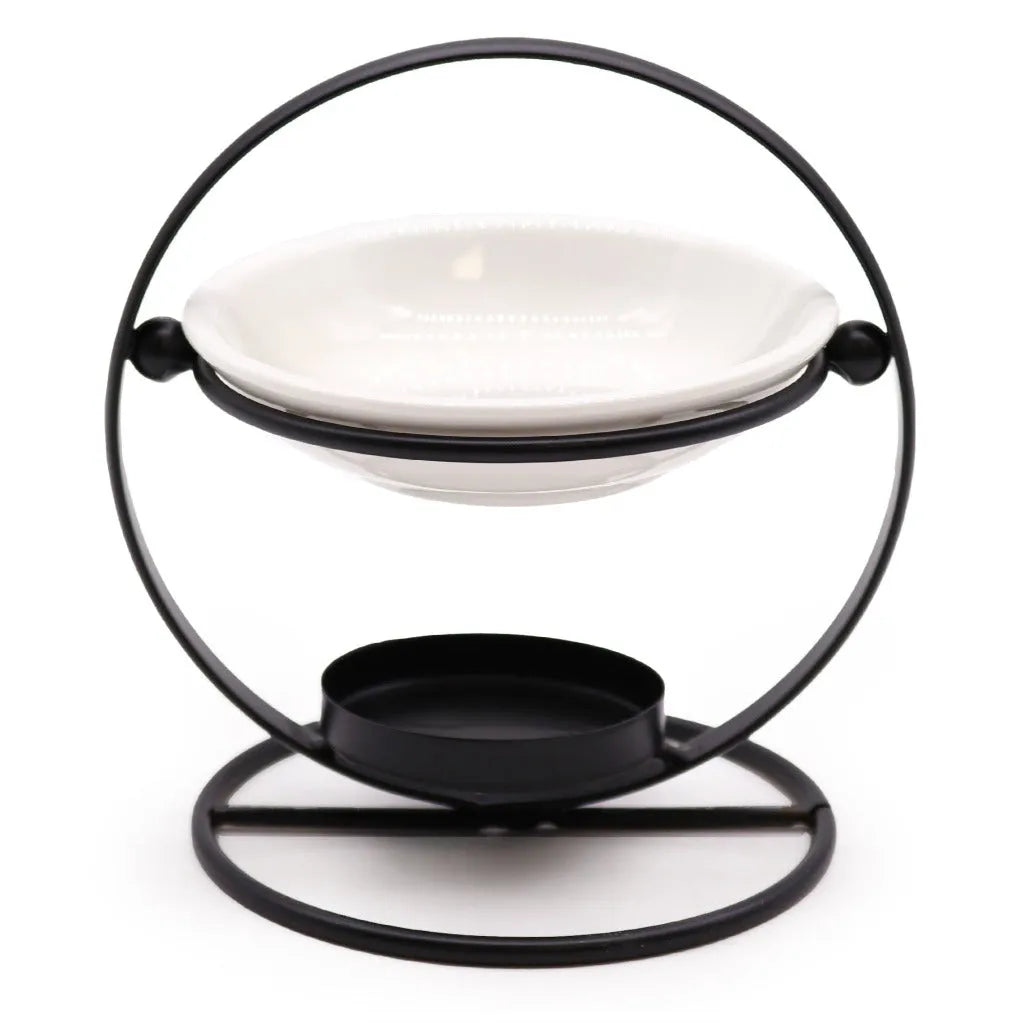 AW Home Wax Melt Burner - Ceramic & Metal  Oil Burner - Black & White - 4 Designs Home & Garden > Decor > Home Fragrance Accessories > Aroma Diffusers > Ceramic Oil Burners > Metal Oil Burners > Ceramic Wax Melt Burners > Black and White Oil Burners emmy-jane-boutique.myshopify.com