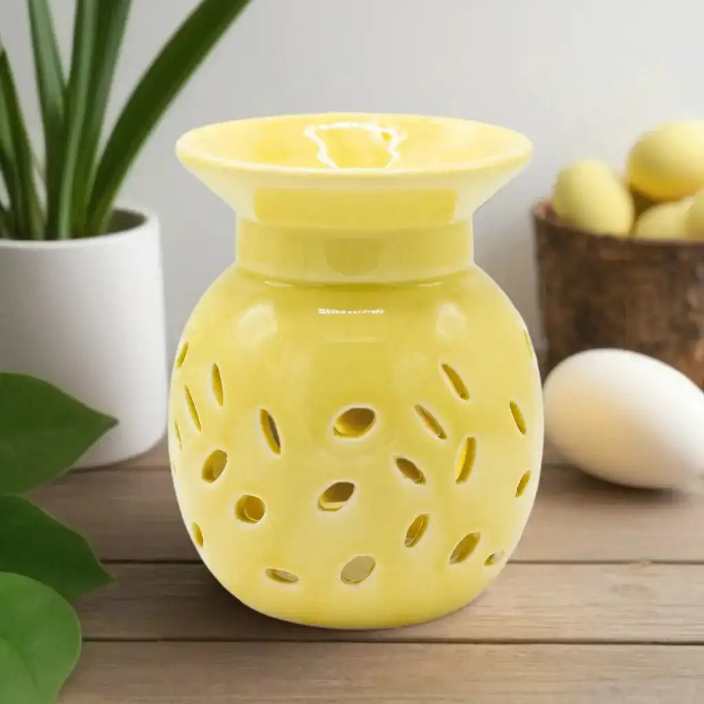 Emmy Jane Classic Ceramic Oil Burners - Floral Design - Choice of 5 Colours Home & Garden > Decor > Home Fragrance Accessories > Aroma Diffusers > Ceramic Oil Burners emmy-jane-boutique.myshopify.com