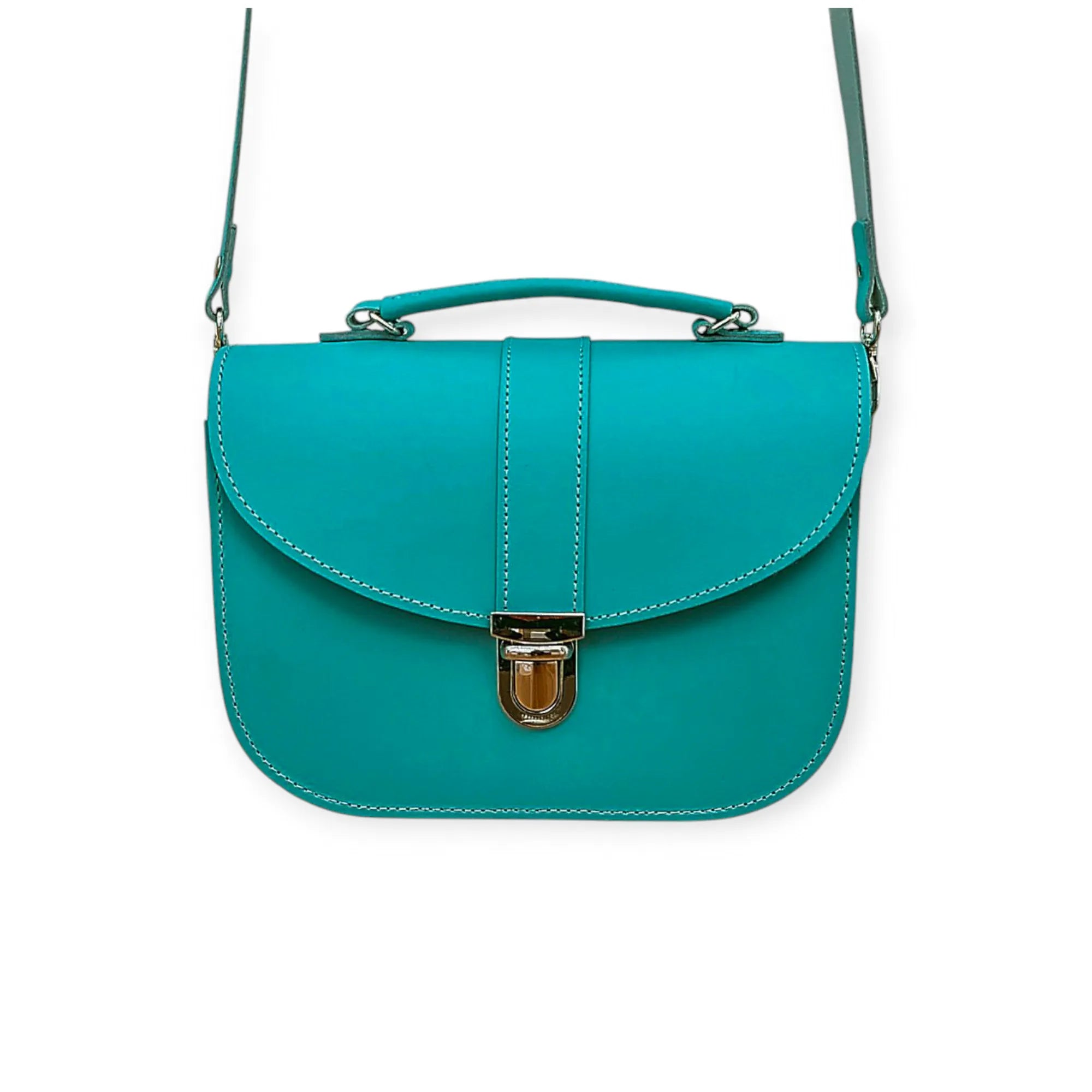 Zatchels Olympia Handmade Leather Bag - Teal Cross Body Bag emmy-jane-boutique.myshopify.com