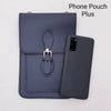 Handmade Leather Mobile Phone Pouch Plus - Black-4