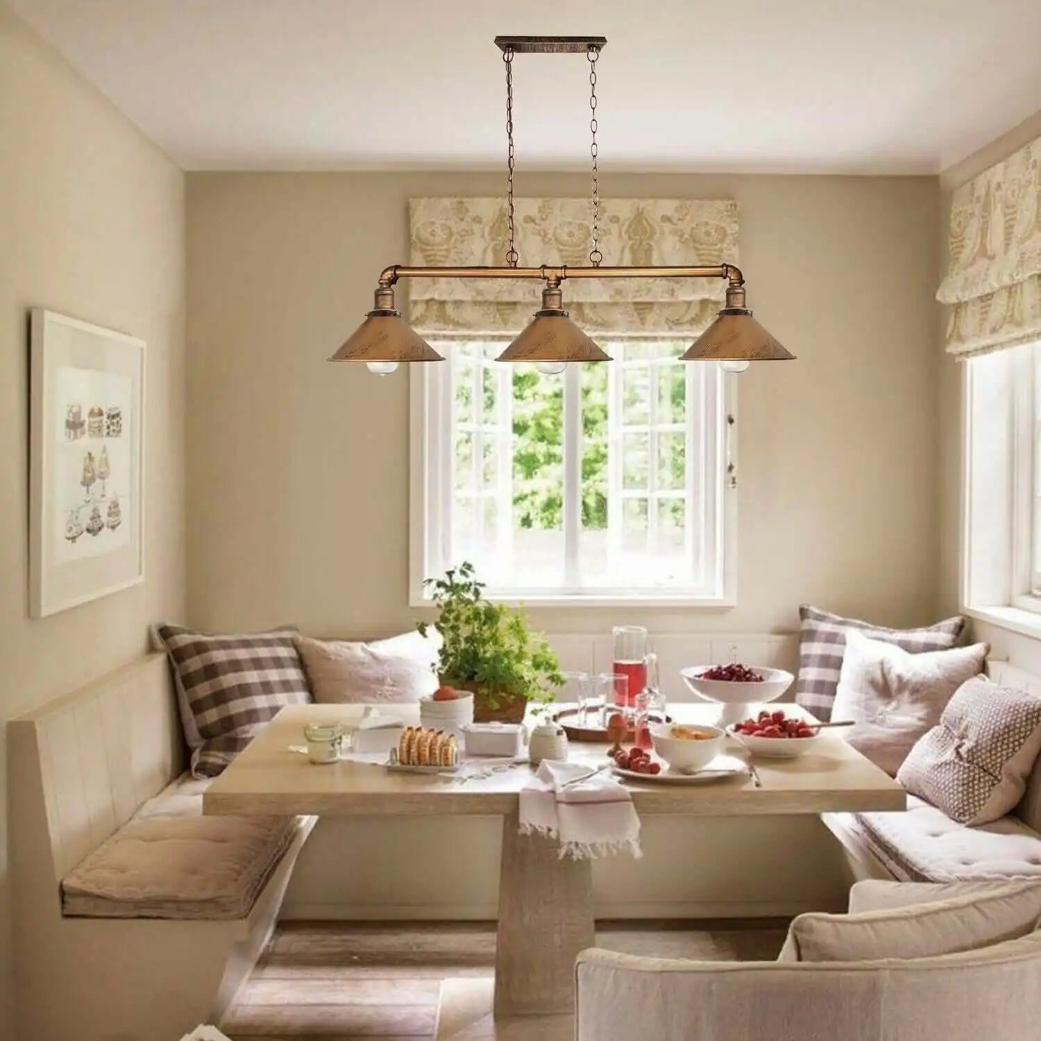 LEDSone Pipe Ceiling Lighting Steampunk Lamp Shades 3 Way Vintage Lighting Fixture Home & Garden > Lighting > Lighting Fixtures > Ceiling Light Fixtures > Ceiling Lights > Metal Ceiling Lights > Pendant Lights emmy-jane-boutique.myshopify.com