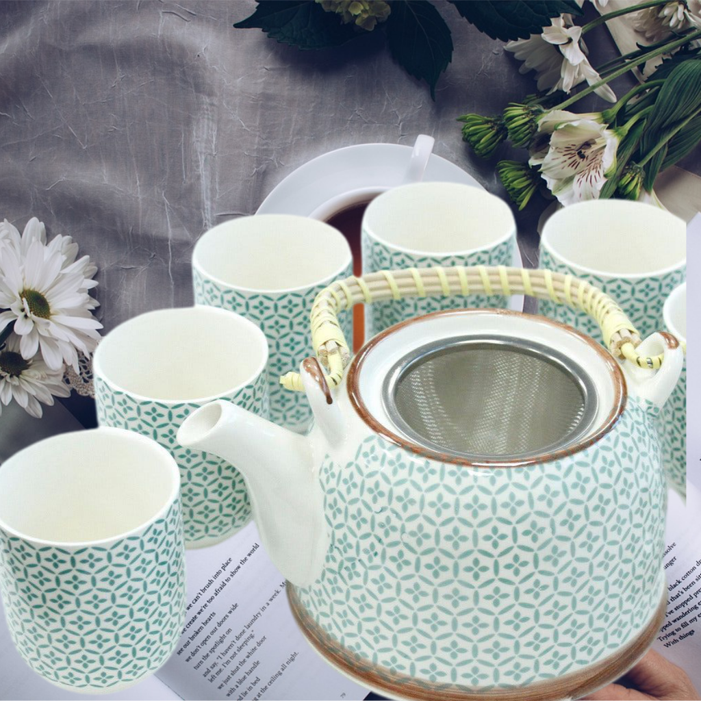 Emmy Jane Boutique Herbal Teapot Set - Choice of 4 Colours - Great House Warming Gift