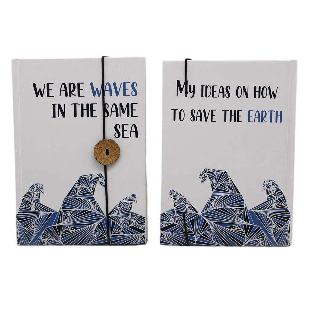 Ancient Wisdom Handmade Antique Recycled Plain Paper Notebook with Strap & Coconut Button Office Supplies > General Office Supplies > Paper Products > Notebooks & Notepads > Handmade Notebooks > Antique Recycled Plain Paper Notebook emmy-jane-boutique.myshopify.com