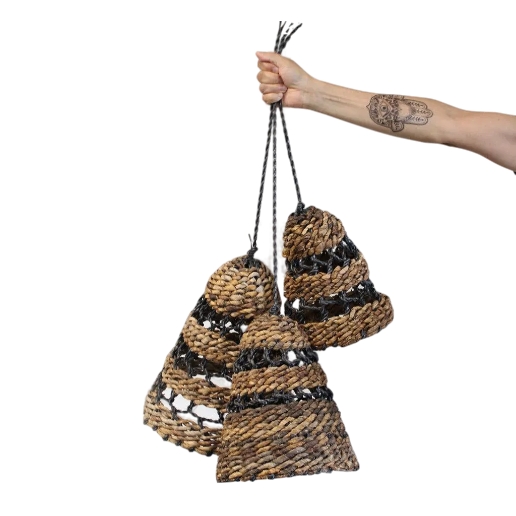 Emmy Jane Natural Lamp Shades Banana Leaf & Hitam Raffia - Handmade & Fairly Traded Home & Garden > Lighting Accessories > Lamp Shades > Natural Lampshades > Banana Leaf & Hitam Raffia Lamp Shades > Handmade Lampshades > Fairly Traded Lampshades emmy-jane-boutique.myshopify.com