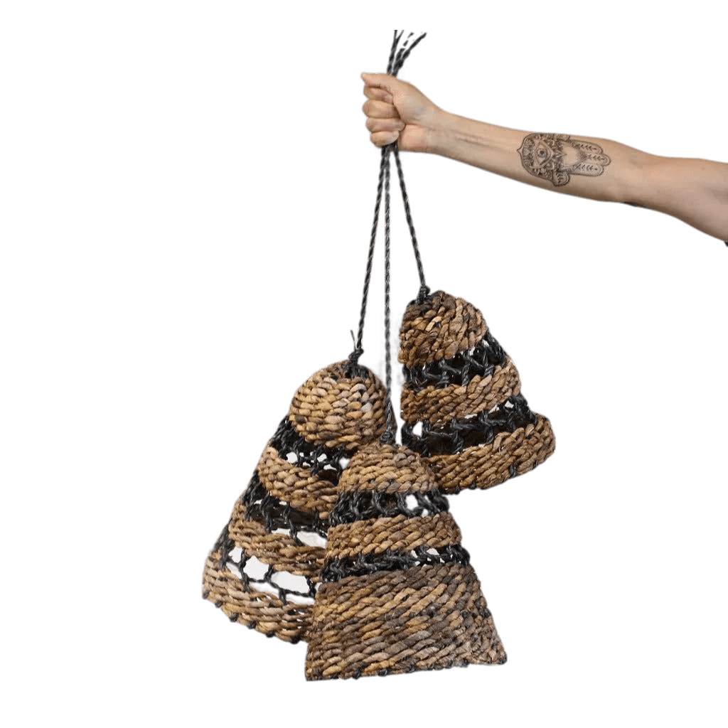 Emmy Jane Natural Lamp Shades Banana Leaf & Hitam Raffia - Handmade & Fairly Traded Home & Garden > Lighting Accessories > Lamp Shades > Natural Lampshades > Banana Leaf & Hitam Raffia Lamp Shades > Handmade Lampshades > Fairly Traded Lampshades emmy-jane-boutique.myshopify.com