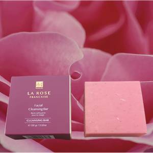 Emmy Jane Boutique - Natural Facial Cleansing Bar - Dr Botanicals - La Rose Francaise - Suitable for all skin types Natural Plastic-free Vegan Scent Rose.
