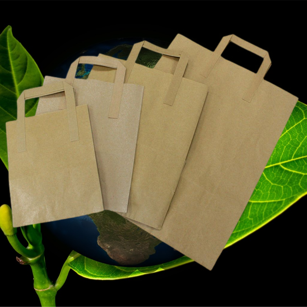 Emmy Jane Boutique Paper Carrier Bags - Recycled & Recyclable - 3 Sizes - White or Brown