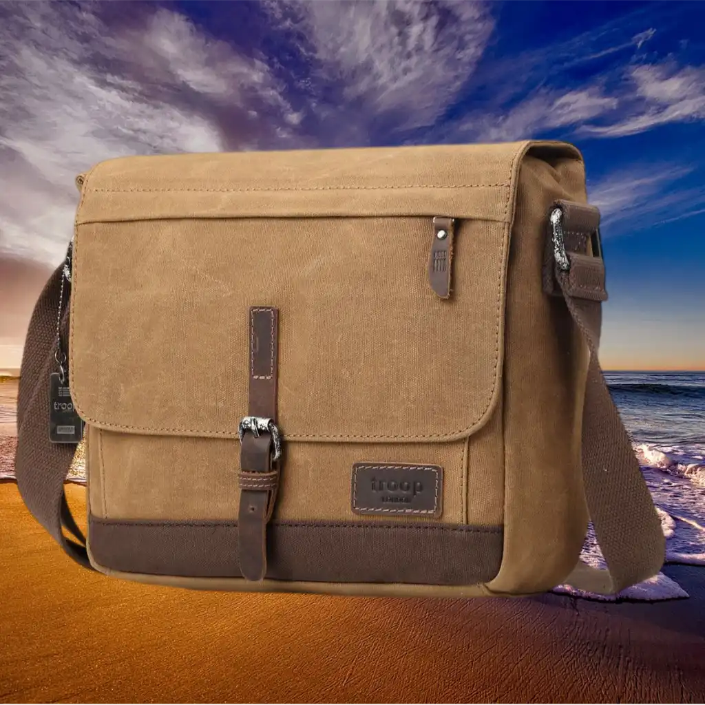 Troop London Canvas Messenger Bag - Tablet Friendly Troop London Heritage Bags Luggage & Bags > Messenger Bags > Canvas Crossbody Bags > Across body Bag > Troop London Bags > Troop London Classic Cross Body Bag emmy-jane-boutique.myshopify.com