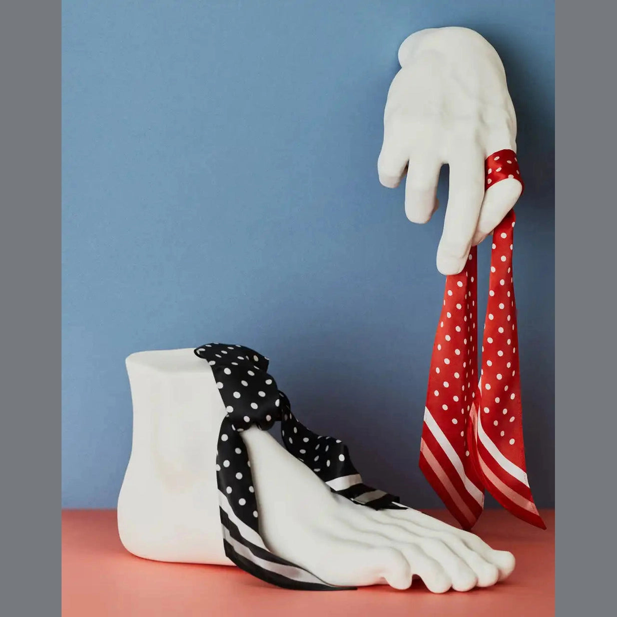 INGMARSON Polka Dot Silk Black Neck Scarf Black & White Scarves Clothing & Accessories > Clothing Accessories > Scarves & Snoods > Scarves > Silk Scarves > Black and White Scarves > Summer Scarves > Stripy Silk Neck Scarf emmy-jane-boutique.myshopify.com