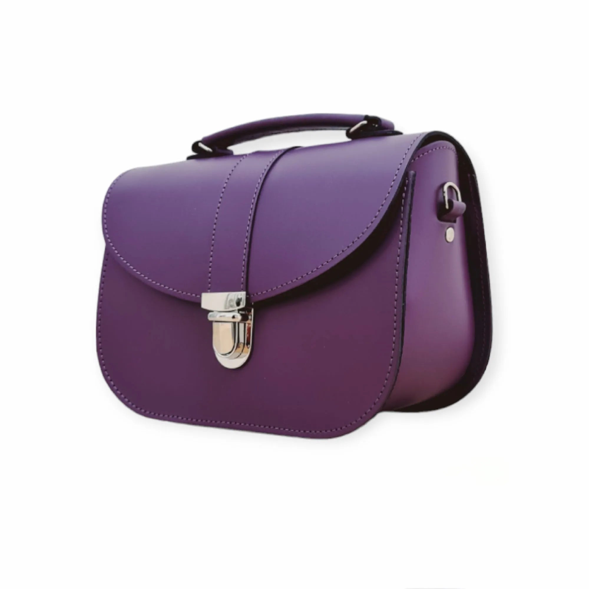 Zatchels Olympia Handmade Leather Bag - Purple Cross Body Bag emmy-jane-boutique.myshopify.com