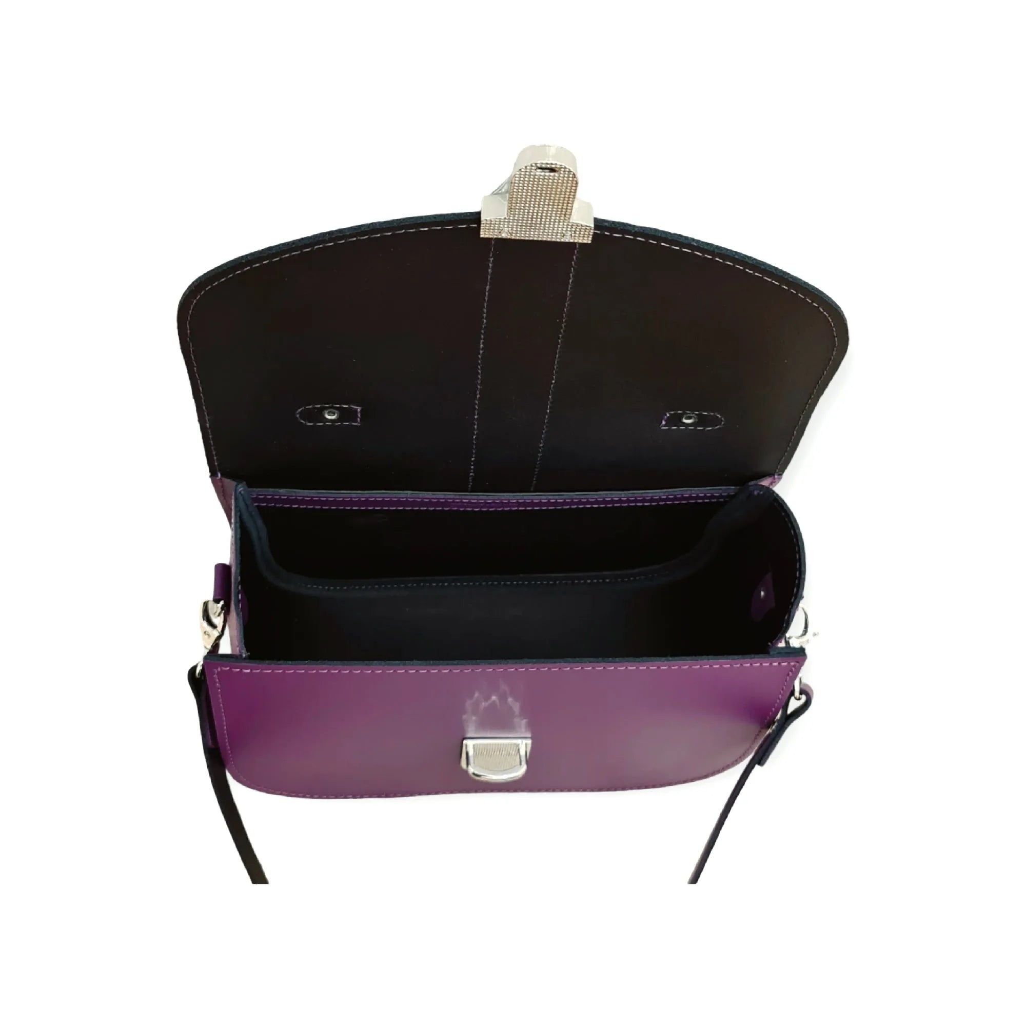 Zatchels Olympia Handmade Leather Bag - Purple Cross Body Bag emmy-jane-boutique.myshopify.com