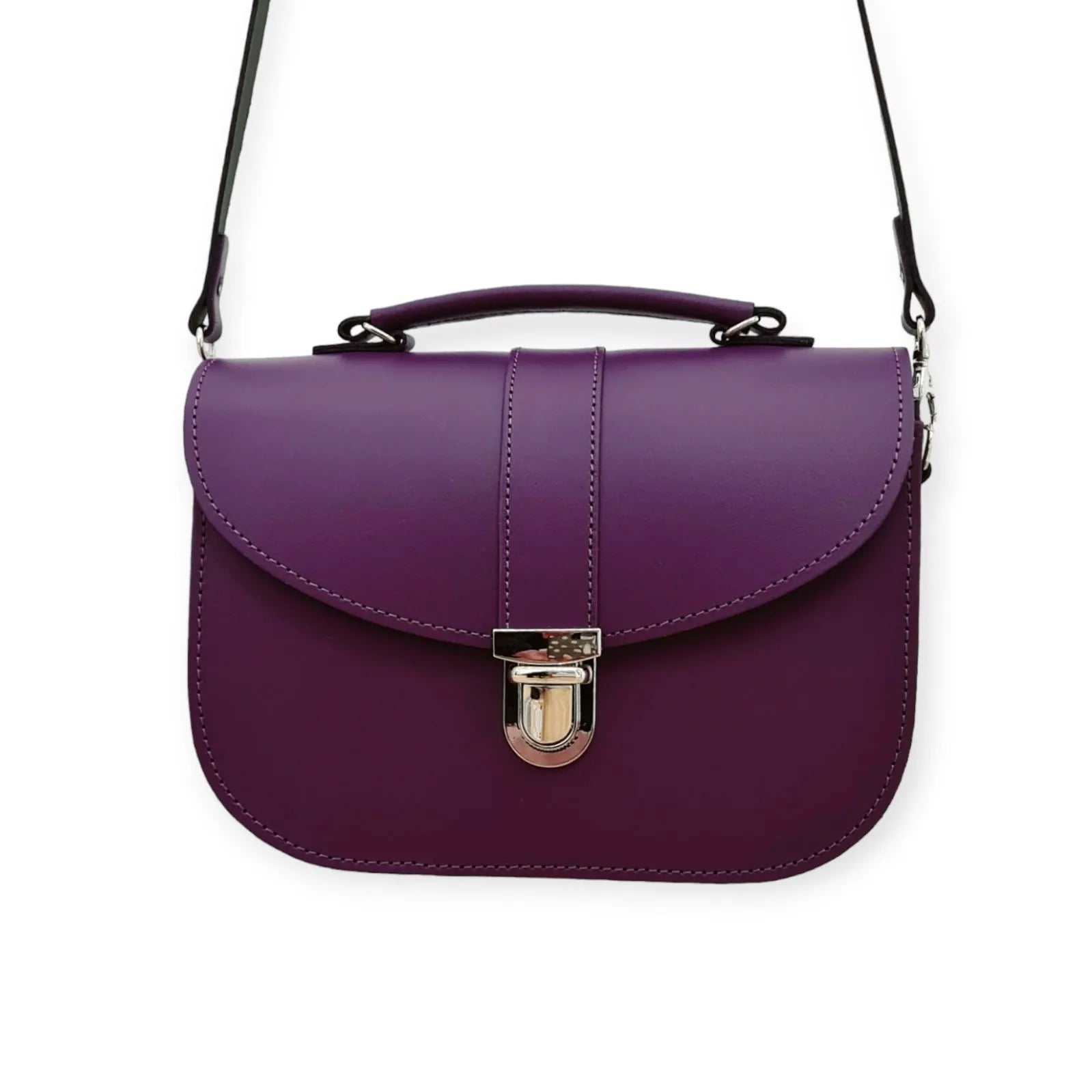 Zatchels Olympia Handmade Leather Bag - Purple Cross Body Bag emmy-jane-boutique.myshopify.com