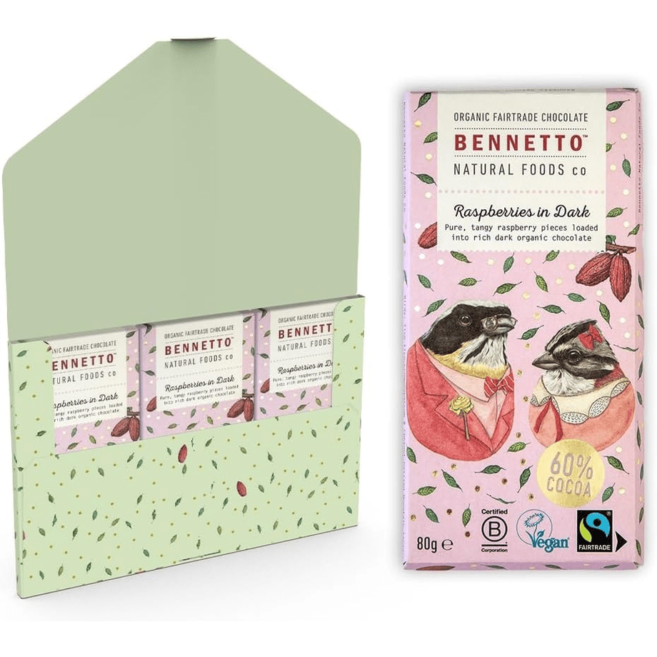 Dark Chocolate with Raspberry Gourmet Chocolate Bar