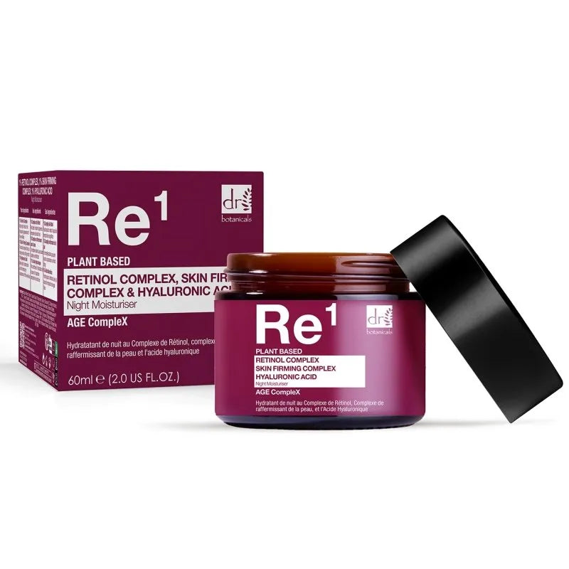Dr Botanicals Retinol Complex 1%, Skin Firming Complex 1% & Hyaluronic Acid 1% Night Moisturiser 60ml Moisturiser