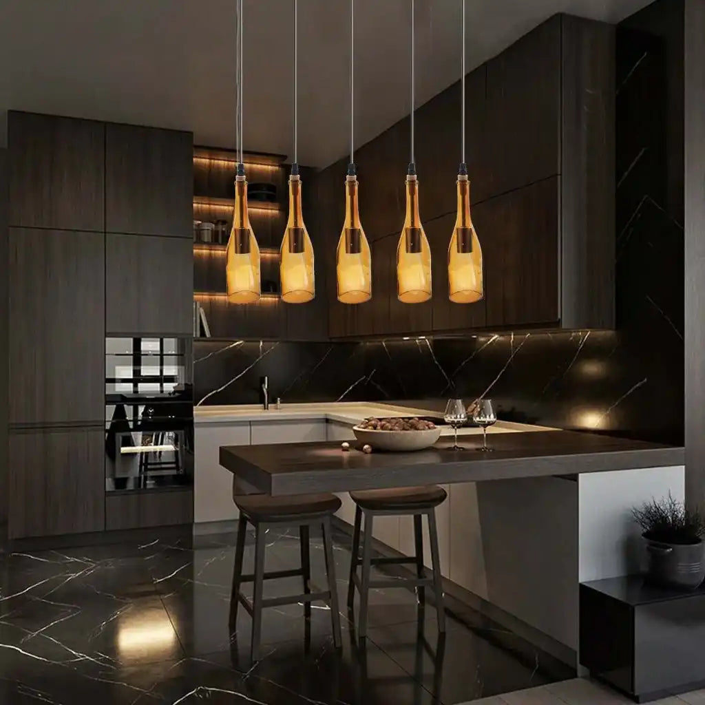 LEDSone Ceiling Loft Wine Bottle Pendant Light Chandeliers E27 Home & Garden > Lighting > Lighting Fixtures > Ceiling Light Fixtures > Ceiling Lights > Pendant Lights > Glass Bottle Lights emmy-jane-boutique.myshopify.com