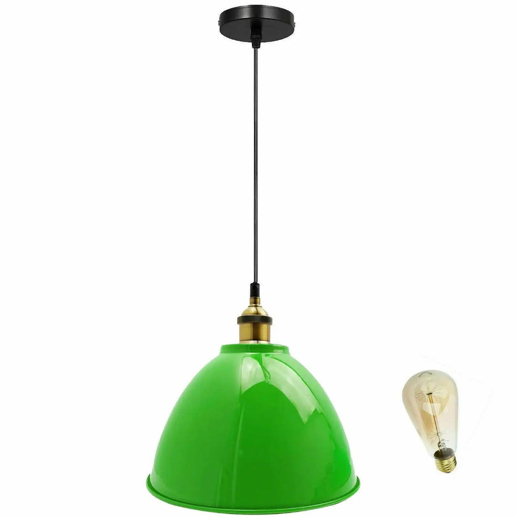 LEDSone UK Ltd Vintage Industrial Metal Hanging Light green Shade Ceiling Pendant Light~4485 Lighting Accessories emmy-jane-boutique.myshopify.com