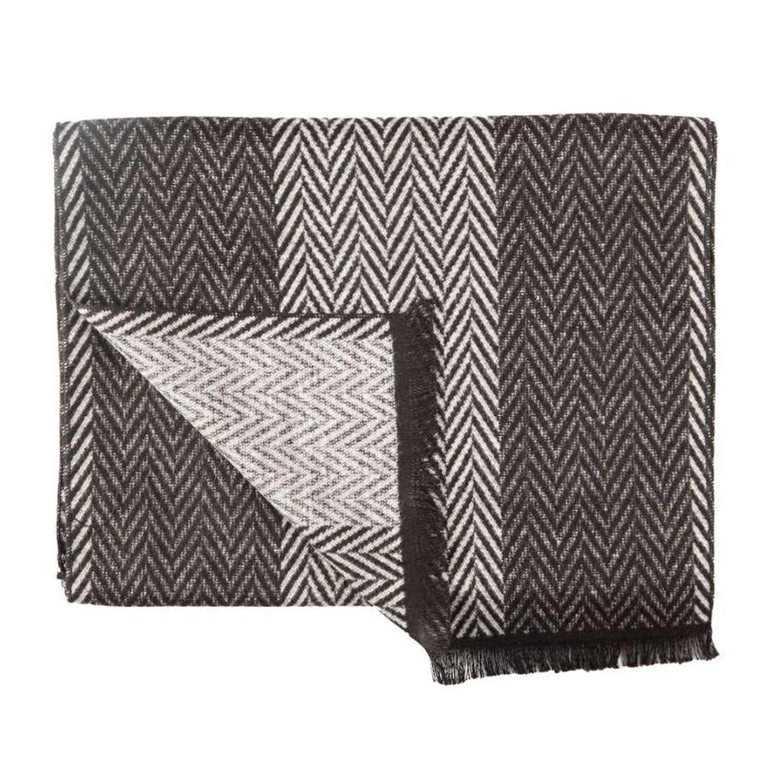 black and white bamboo scarf