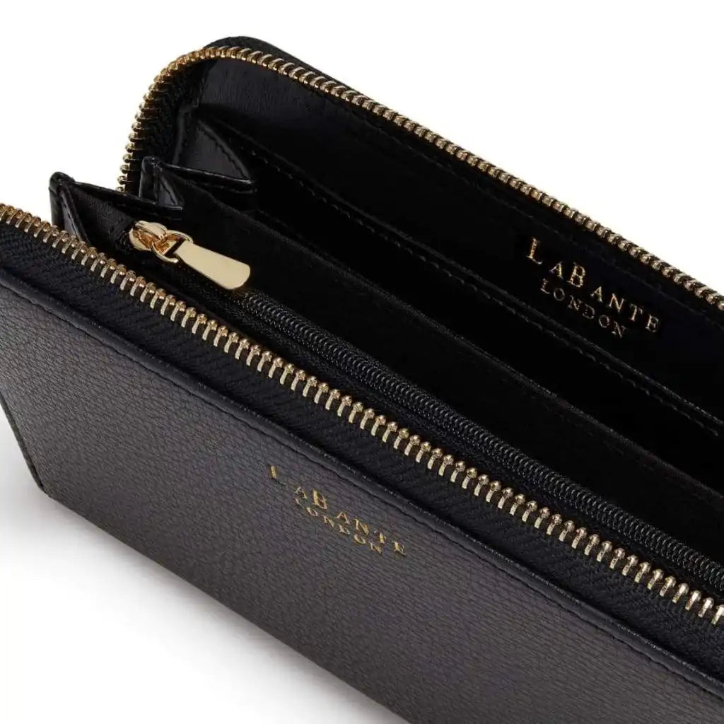 LaBante London Vegan Purse - Serene Black - Sustainable Vegan Zip Around Wallet Apparel & Accessories > Handbags, Wallets & Cases > Wallets & Money Clips > Vegan Leather Purse > LaBante Vegan Zip Around Wallet emmy-jane-boutique.myshopify.com