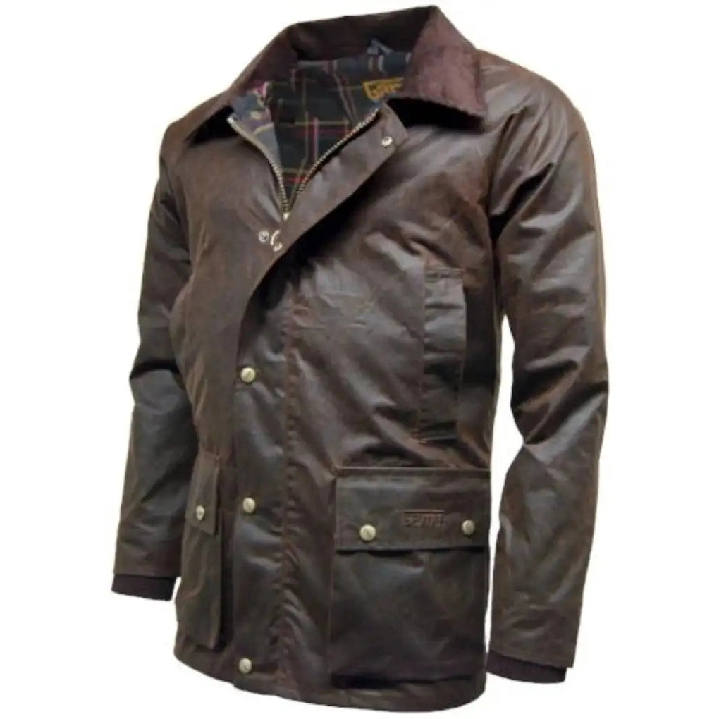 Game Antique Wax Jacket - Game Barker Apparel & Accessories > Clothing > Outerwear > Coats & Jackets > Wax Jacket > Game Jacket > Mens Waxed Cotton Coat emmy-jane-boutique.myshopify.com
