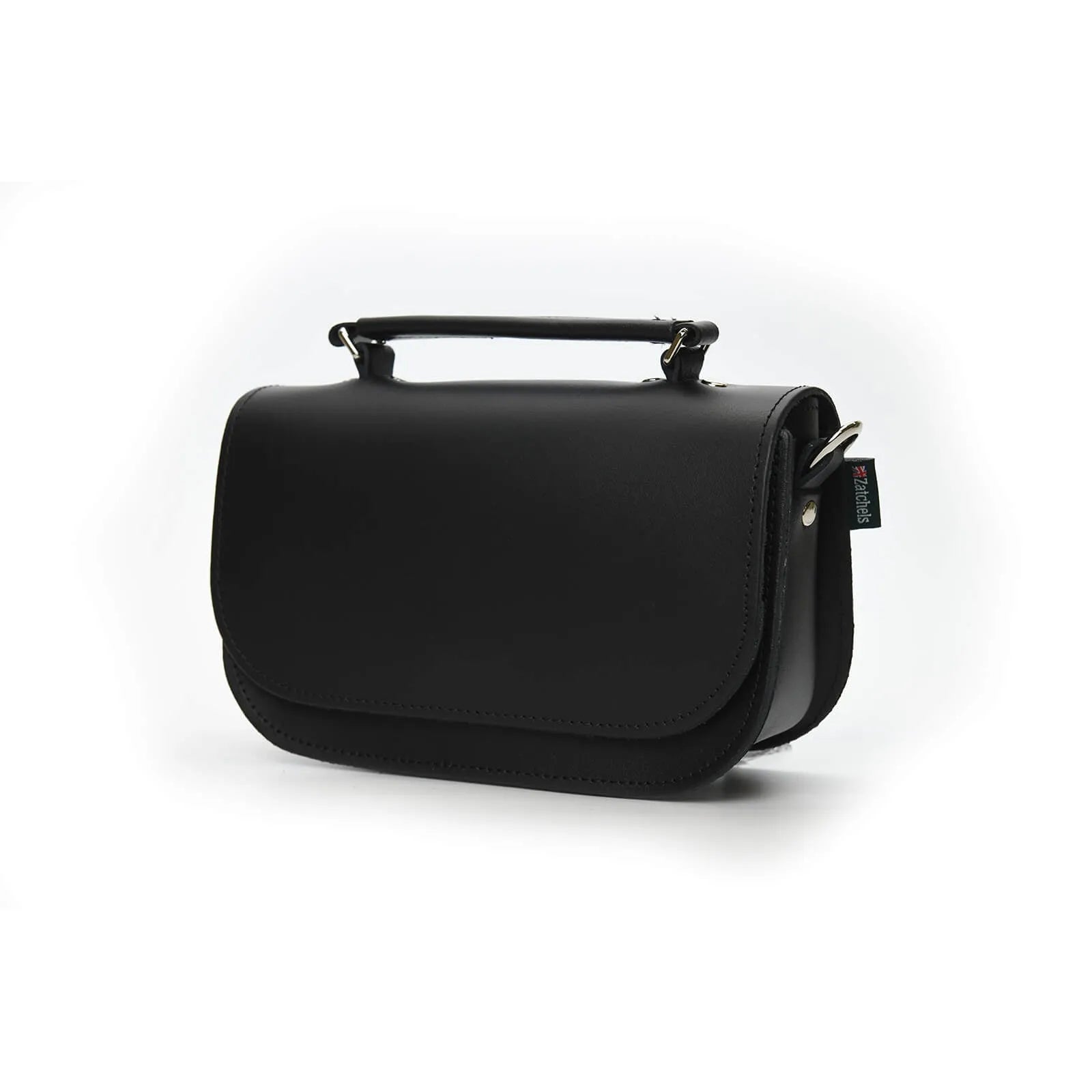 Zatchels Aura Handmade Leather Bag - Black Clutch Bag emmy-jane-boutique.myshopify.com