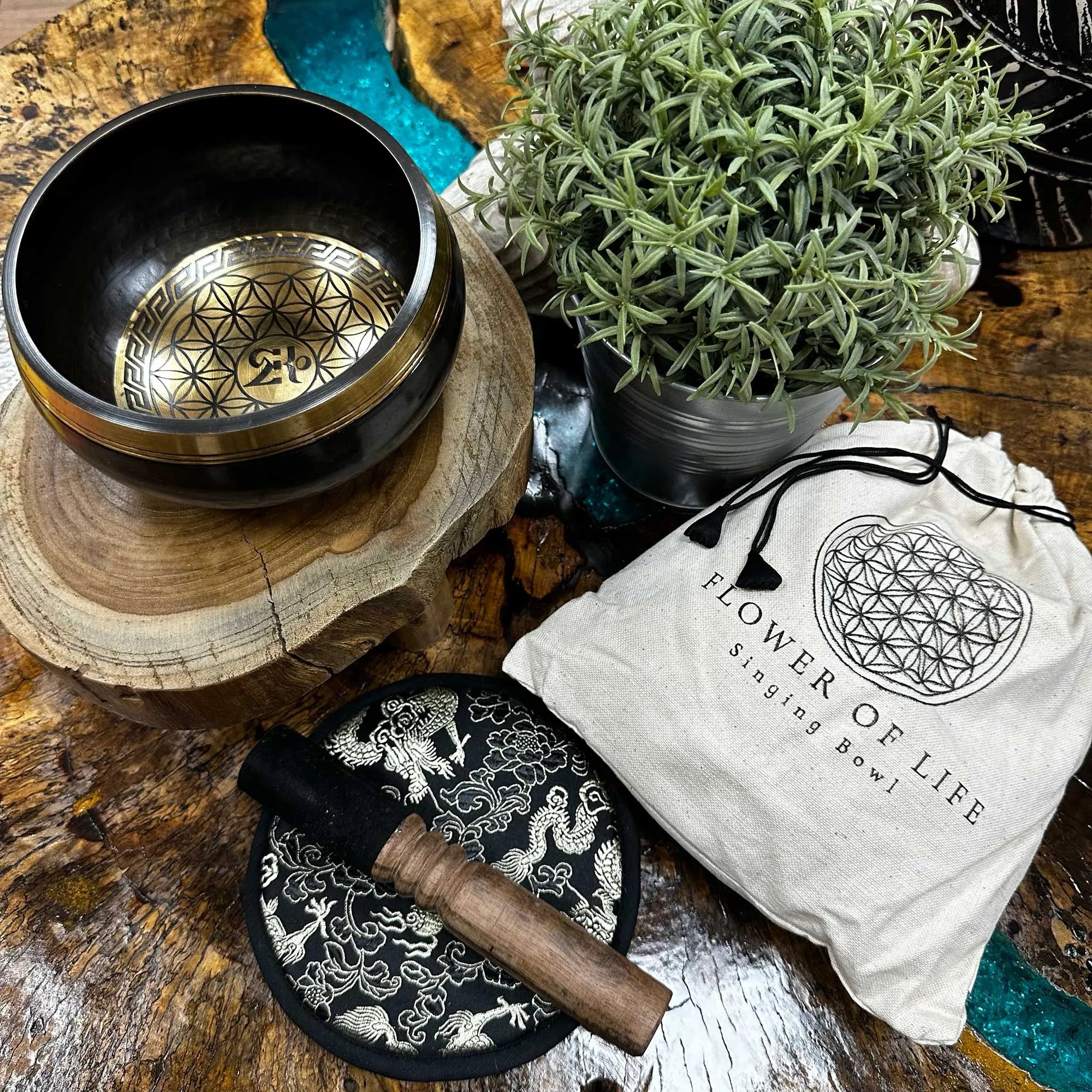 Ancient Wisdom Singing Bowl Sets - Singing Bowl Cushion And Wooden Stick. Arts & Entertainment > Hobbies & Creative Arts > Musical Instruments > Percussion > Singing Bowl Sets > Singing Bowl Cushion And Wooden Stick Sets emmy-jane-boutique.myshopify.com