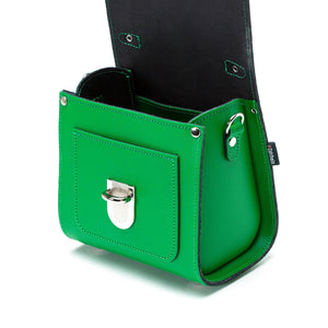 Handmade Leather Sugarcube Handbag - Green-2
